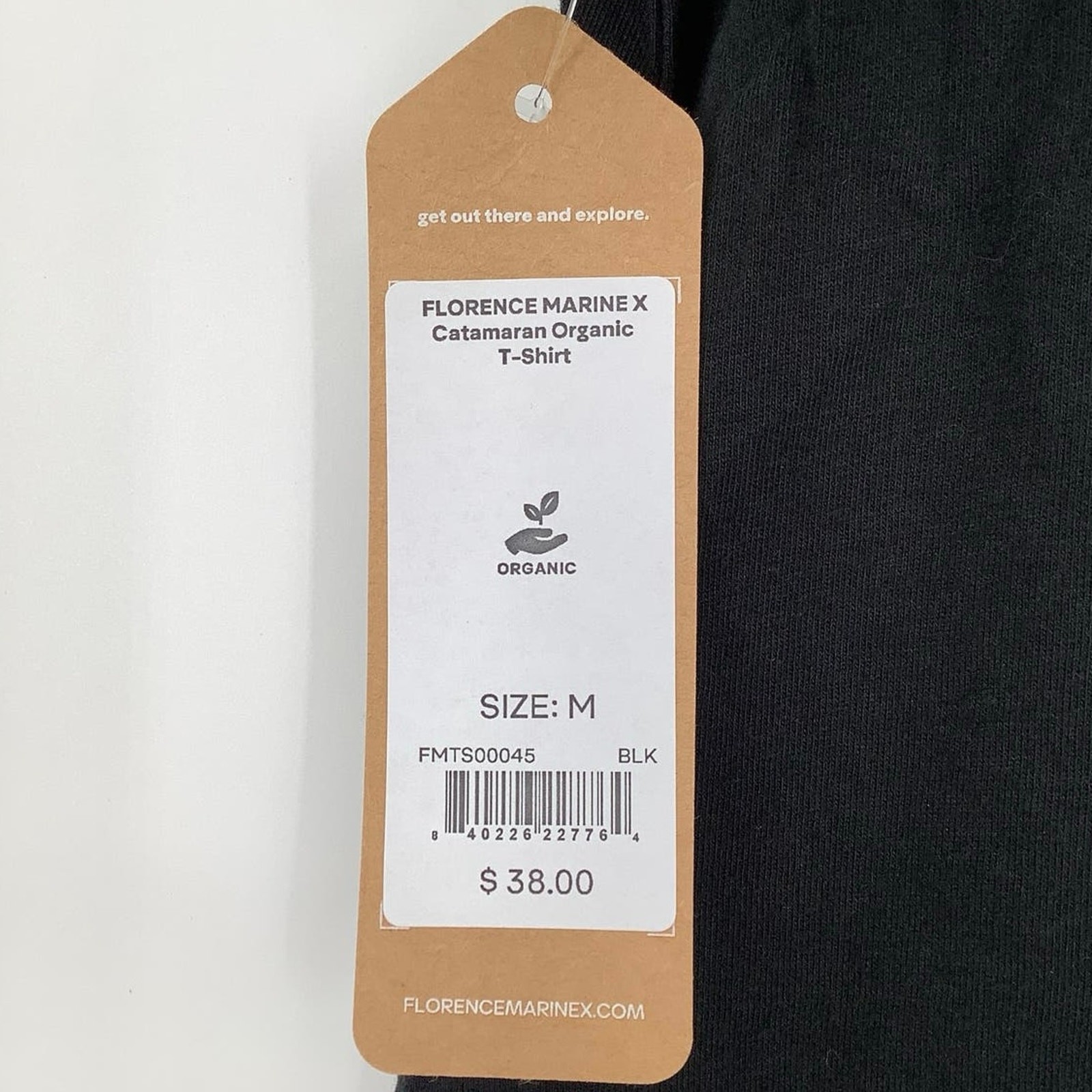 Florence Marine Size Medium Catamaran Organic T-Shirt Black Organic Tee M15-4 gallery