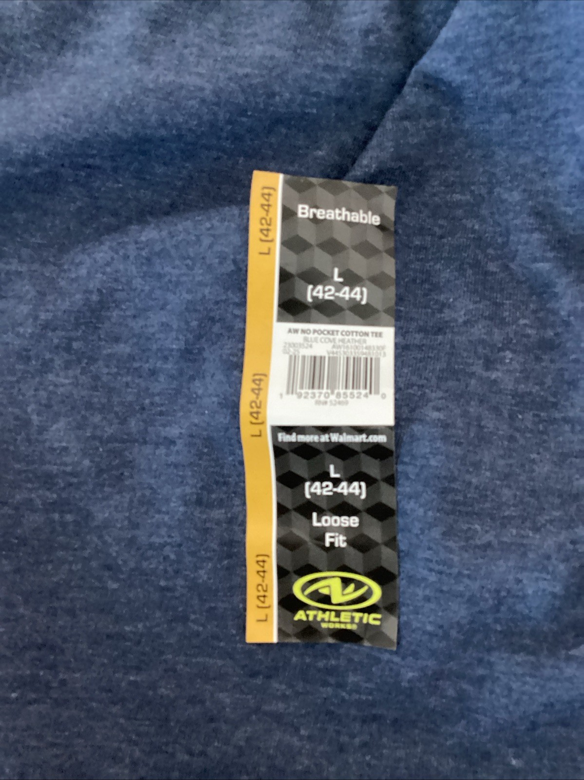 ATHLETIC WORKS Breathable Navy Blue Short Sleeve Crew Neck T-Shirt Sz L* gallery