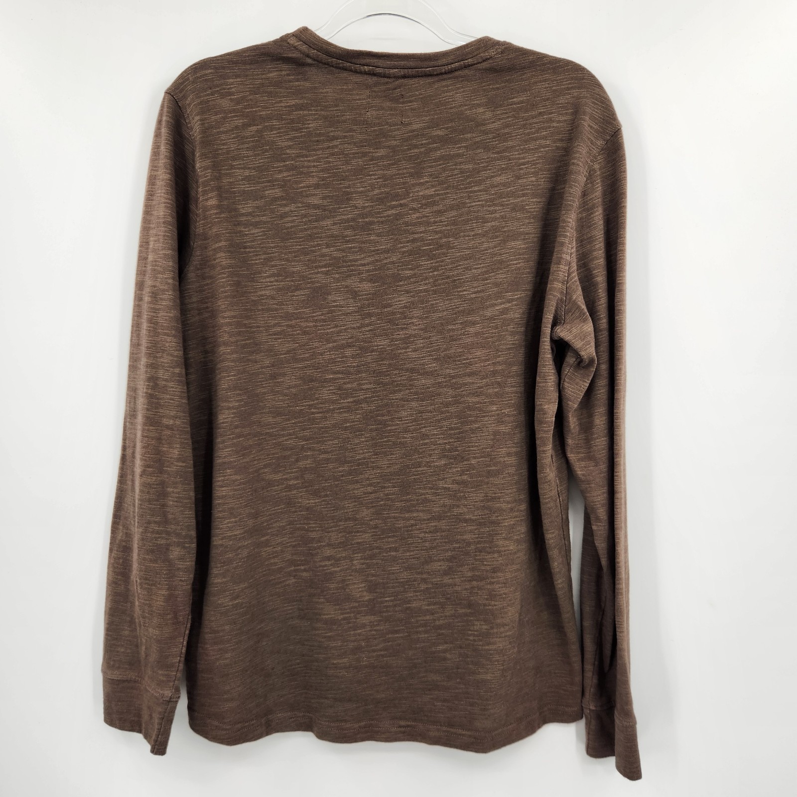 Prana Mens Long Sleeve Crewneck Tee Size Medium Brown Standard Fit gallery