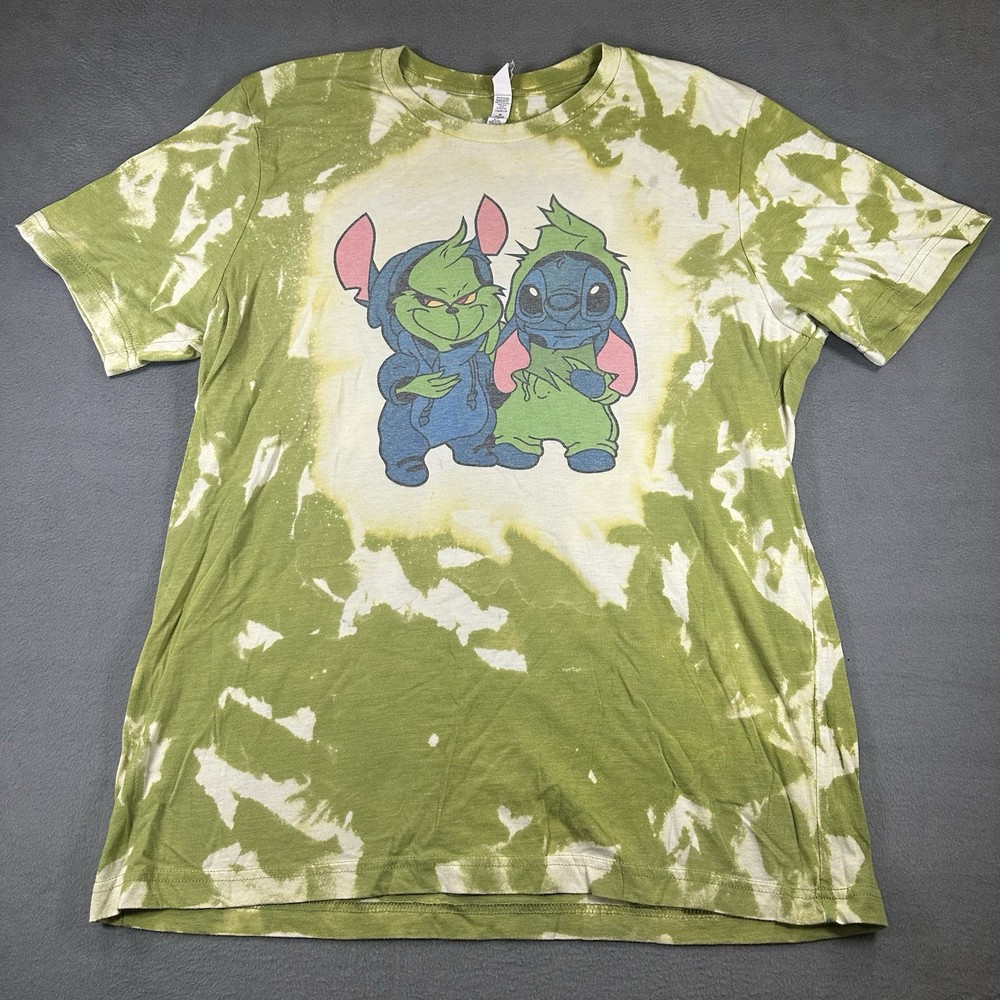 Disney Lilo & Stitch and the Grinch Tie-Dye T-Shirt XL Unisex