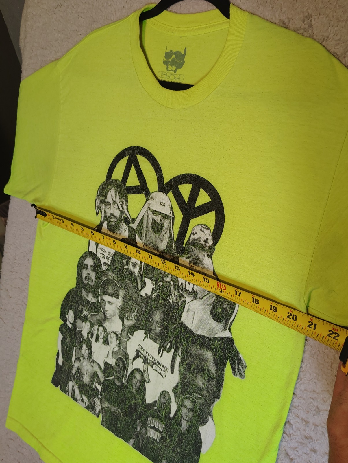 Suicide Boys Shirt Mens Large GreyDay Tour Double Sided Concer Rap G59 Lime Grn gallery