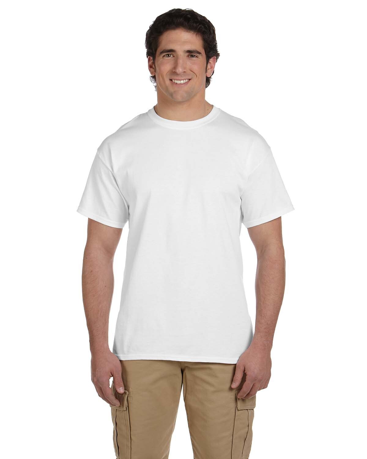 Hanes Adult 5.2 oz. 50/50 Ecosmart 100% Cotton Smooth Hand T-Shirt 5170 S-4XL gallery