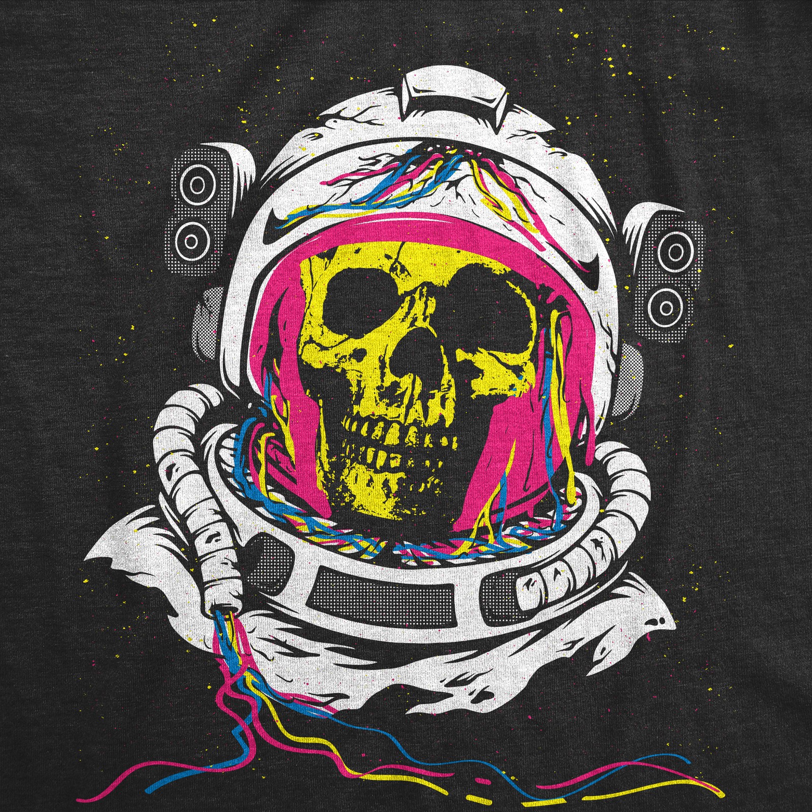 Mens Funny T Shirts Rainbow Astronaut Skull Cool Graphic Tee for Men gallery