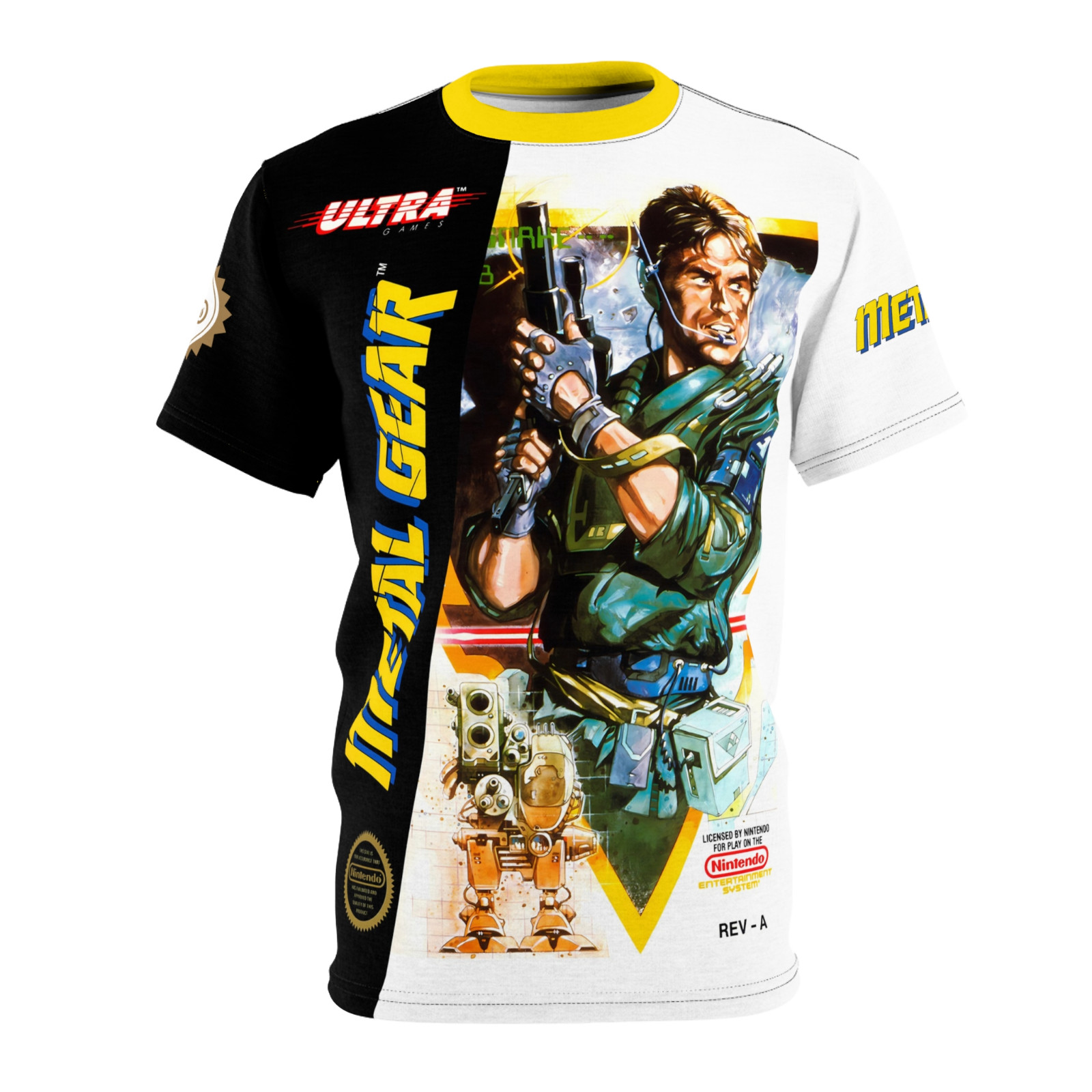 Metal Gear 1987 NES Retro Vintage Nintendo Video Game Cover T-Shirt