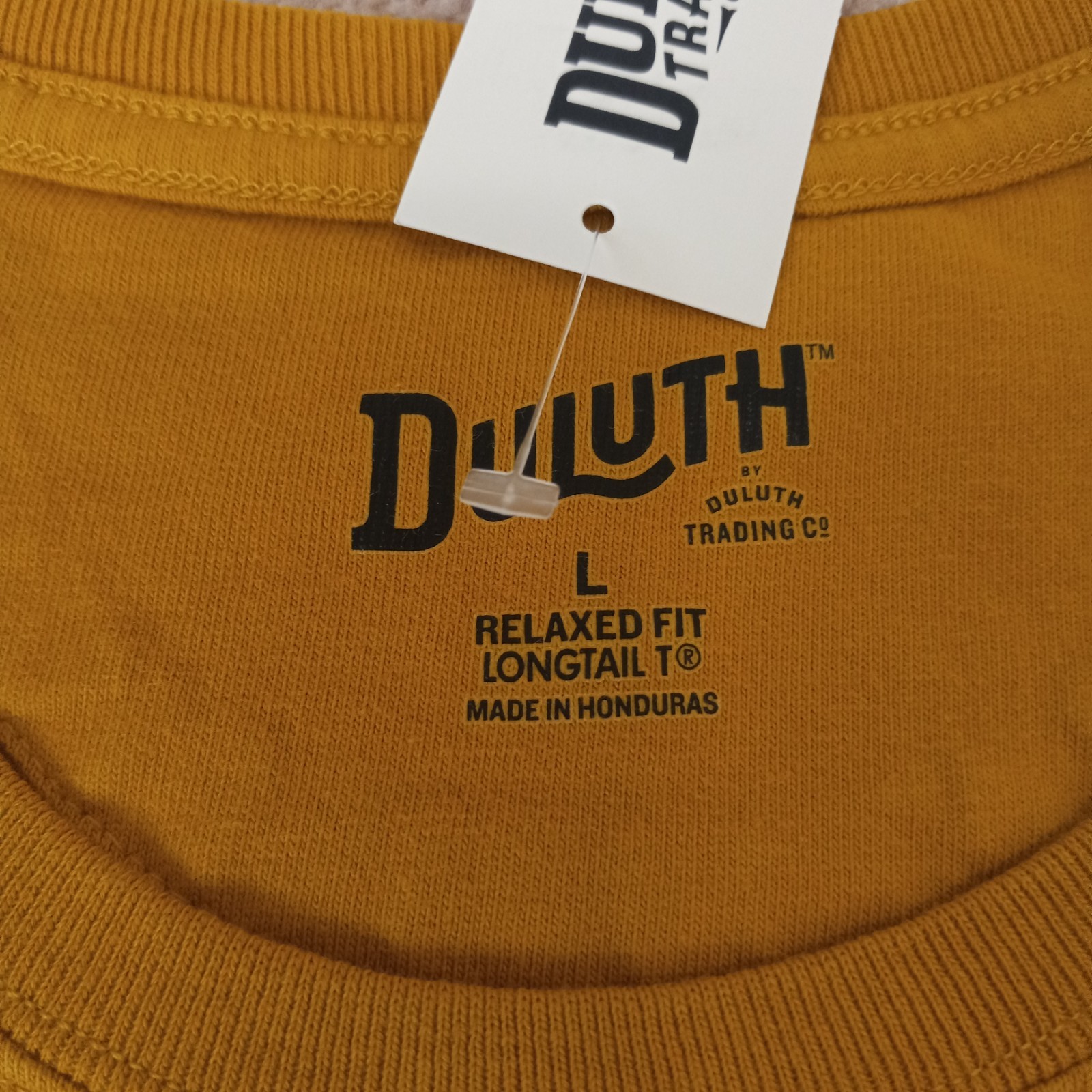 NWT! DULUTH Trading Men's Yellow Mustard Cotton Short Sleeve Tee Shirt Casual L gallery