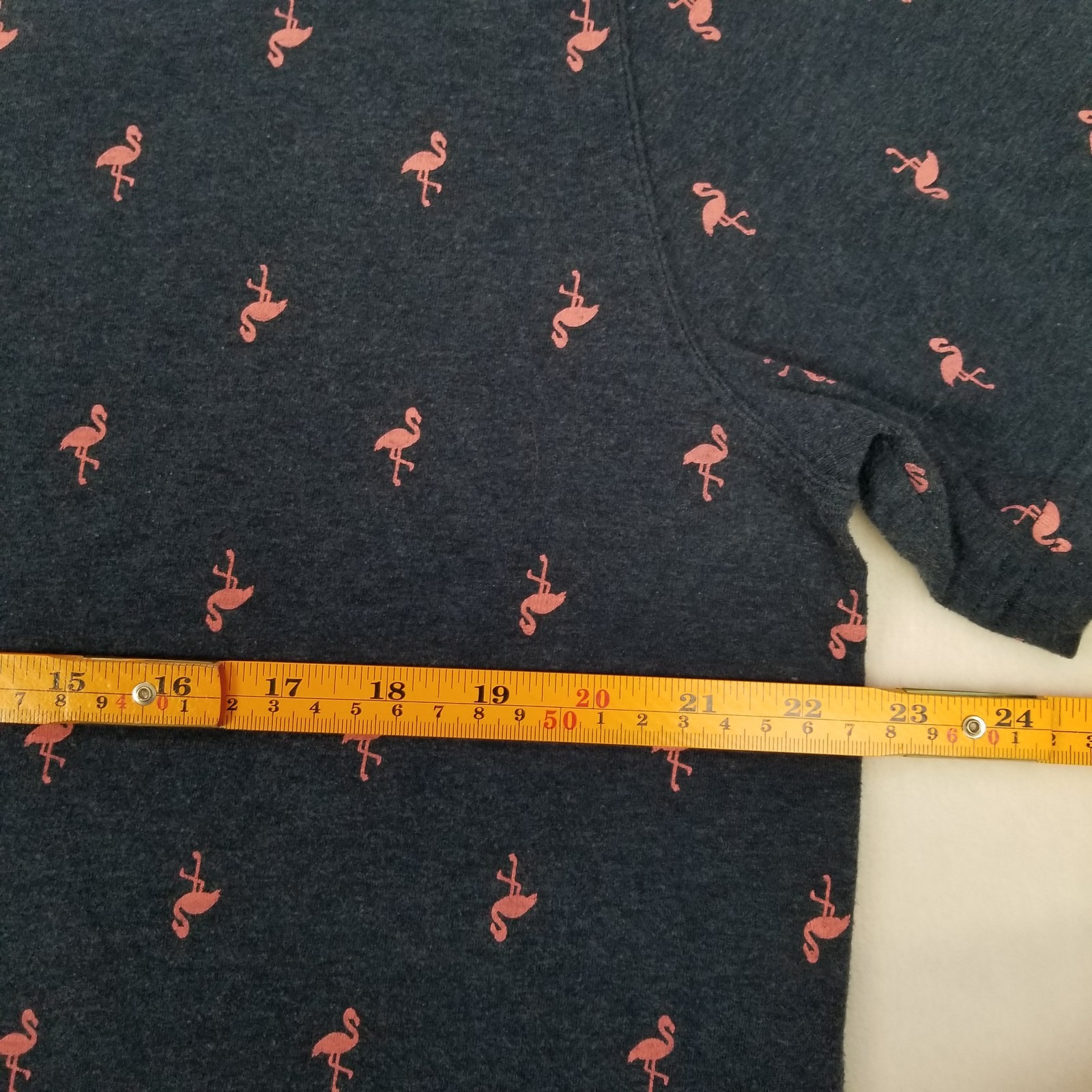 George Men's Navy Pink Flamingo All Over Print T-Shirt Size Large Classic gallery