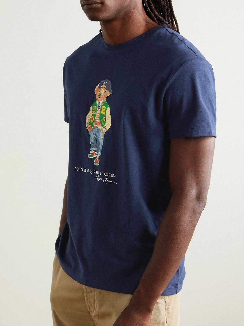 Polo Ralph Lauren Classic Fit Polo Bear Varsity Jersey T-Shirt Navy Short Sleeve gallery