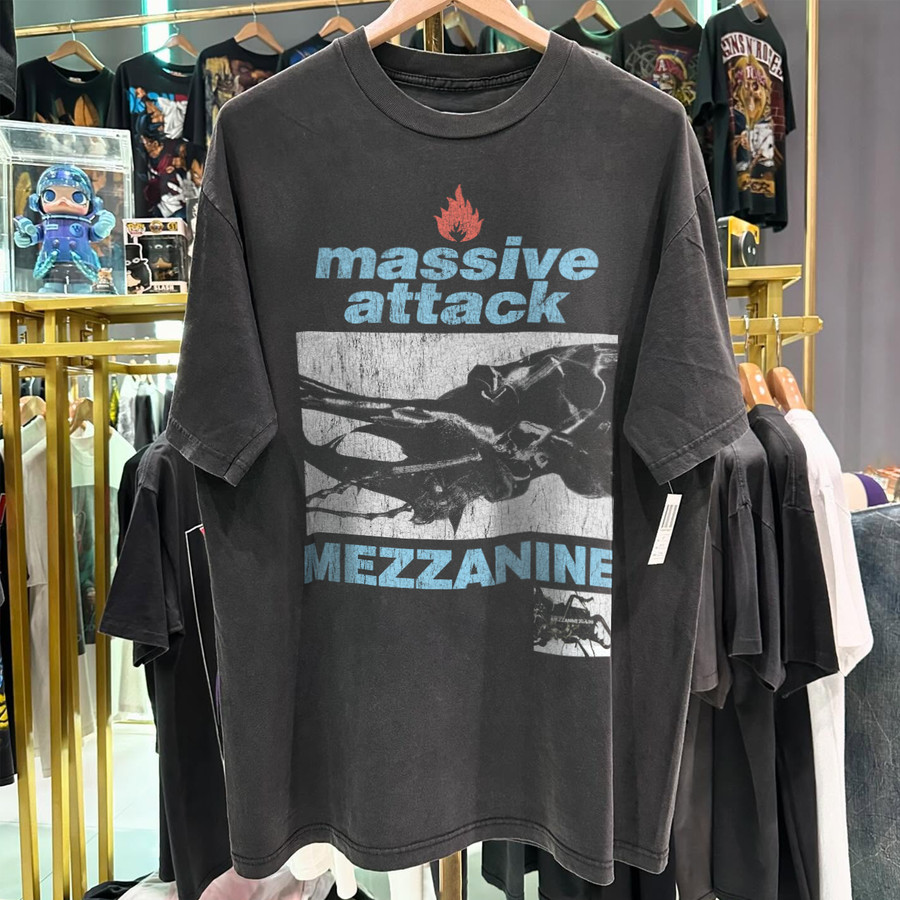 98 MASSIVE ATTACK MEZZANINE EURO TOUR T-SHIRT QT1270 gallery