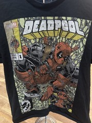 Marvel Deadpool Comic Cover Graphic T Shirt Black Variant Edition Mens Medium