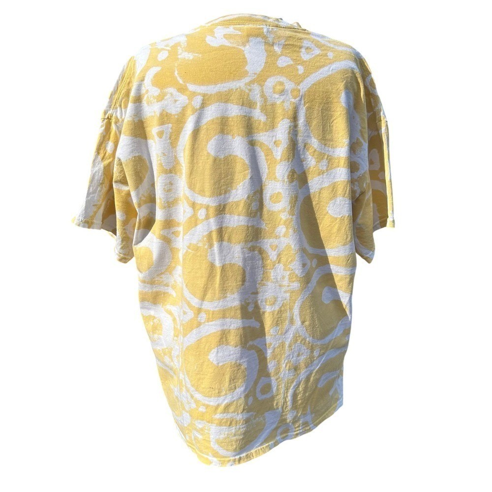 Vintage Style Graphic T-Shirt Yellow Fish Abstract Oversized Gildan 2XL gallery