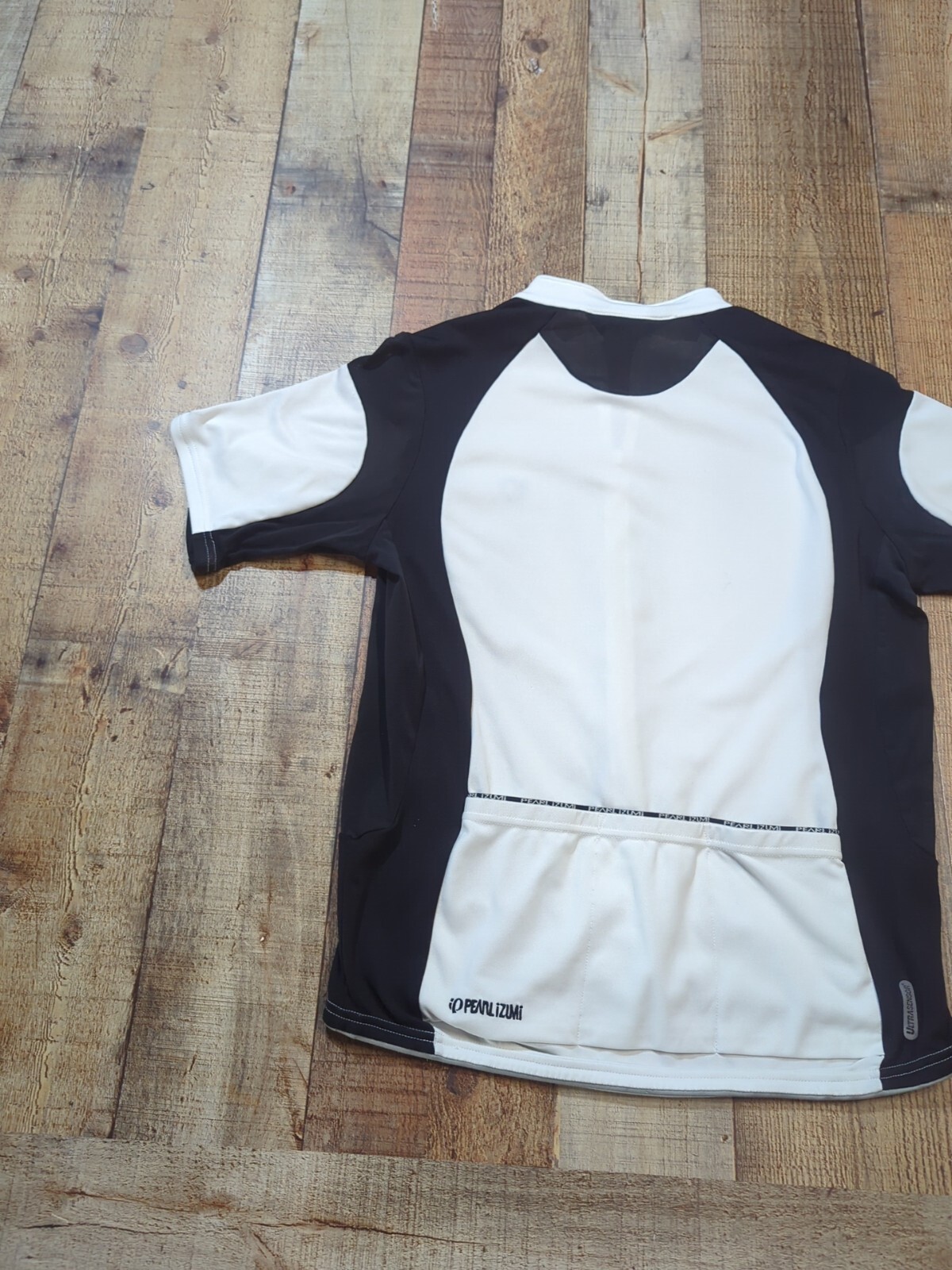 Vintage Pearl Izumi Shirt Adult Large Men's White And Black Full Zip Ultrasensor gallery