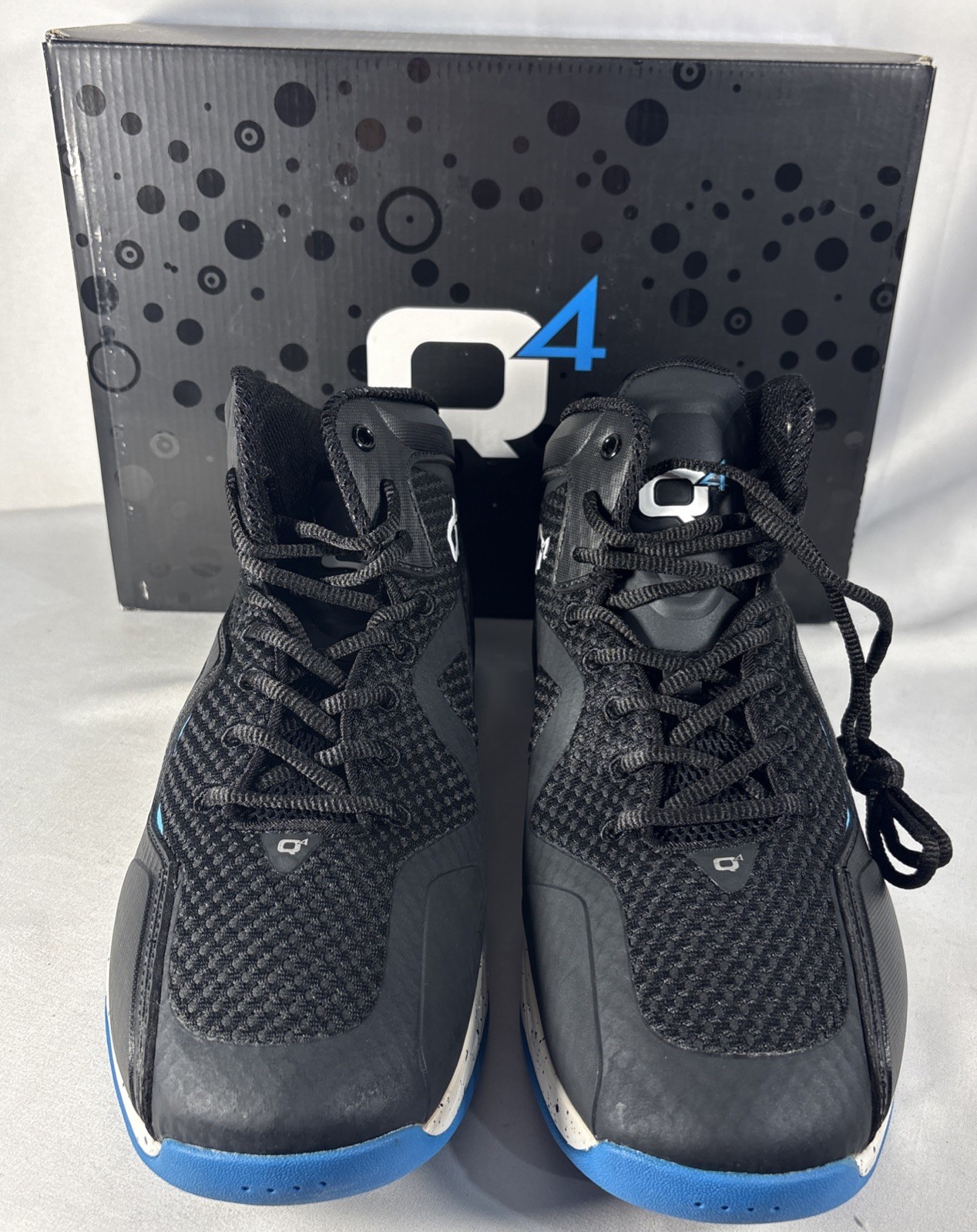 Q4 Hi Basketball Shoes Black Men’s Size: 11.5 Q4MB-001 (Jet Black). New