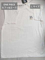 Uniqlo ONE PIECE Anime 25th Ace Luffy Short Sleeve White L