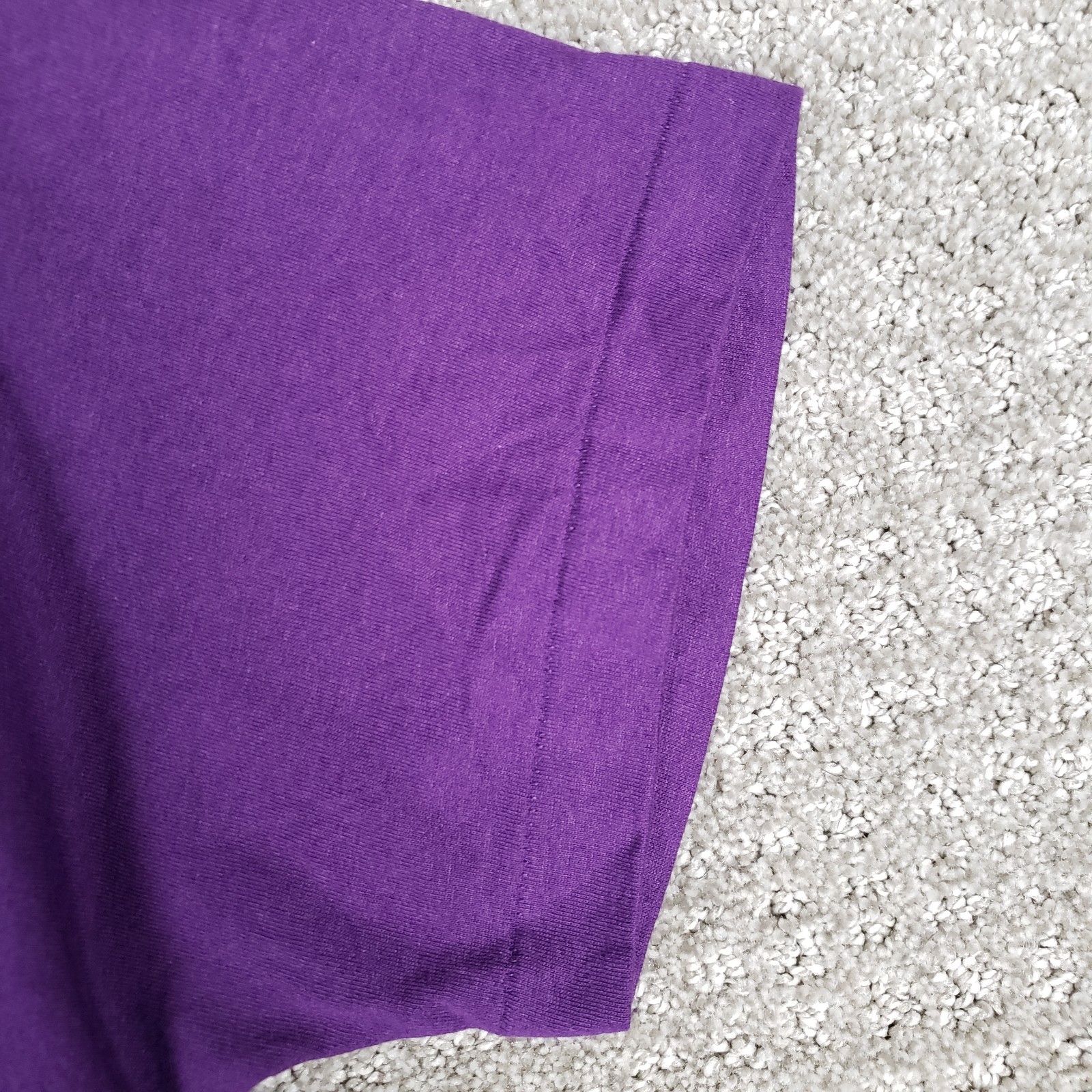 Vtg 90s Fruit of the Loom Shirt XXL Purple USA Made Single Stitch Pocket Tee NOS gallery