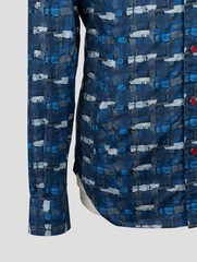 NEW KITON BLUE COTTON EA SHIRT MARIANO EU 56 – US 46 – 2XL KME44