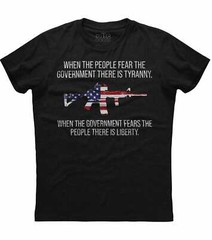 When The People Fear The Government There Is Tyranny, Men’s New Black T-shirt