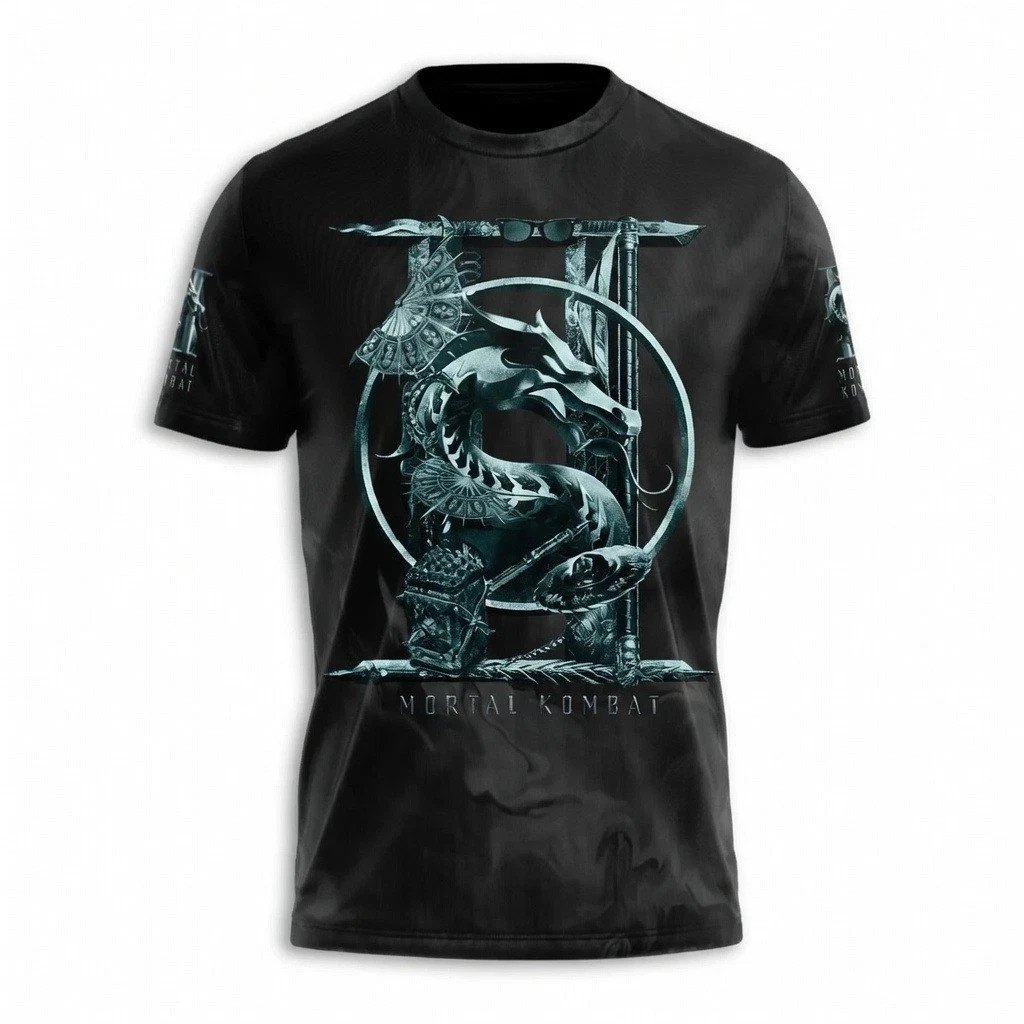 Mortal Kombat 2 Movie Shirt 2026 Shao Kahn All Over Print Graphic Black Tee Men gallery