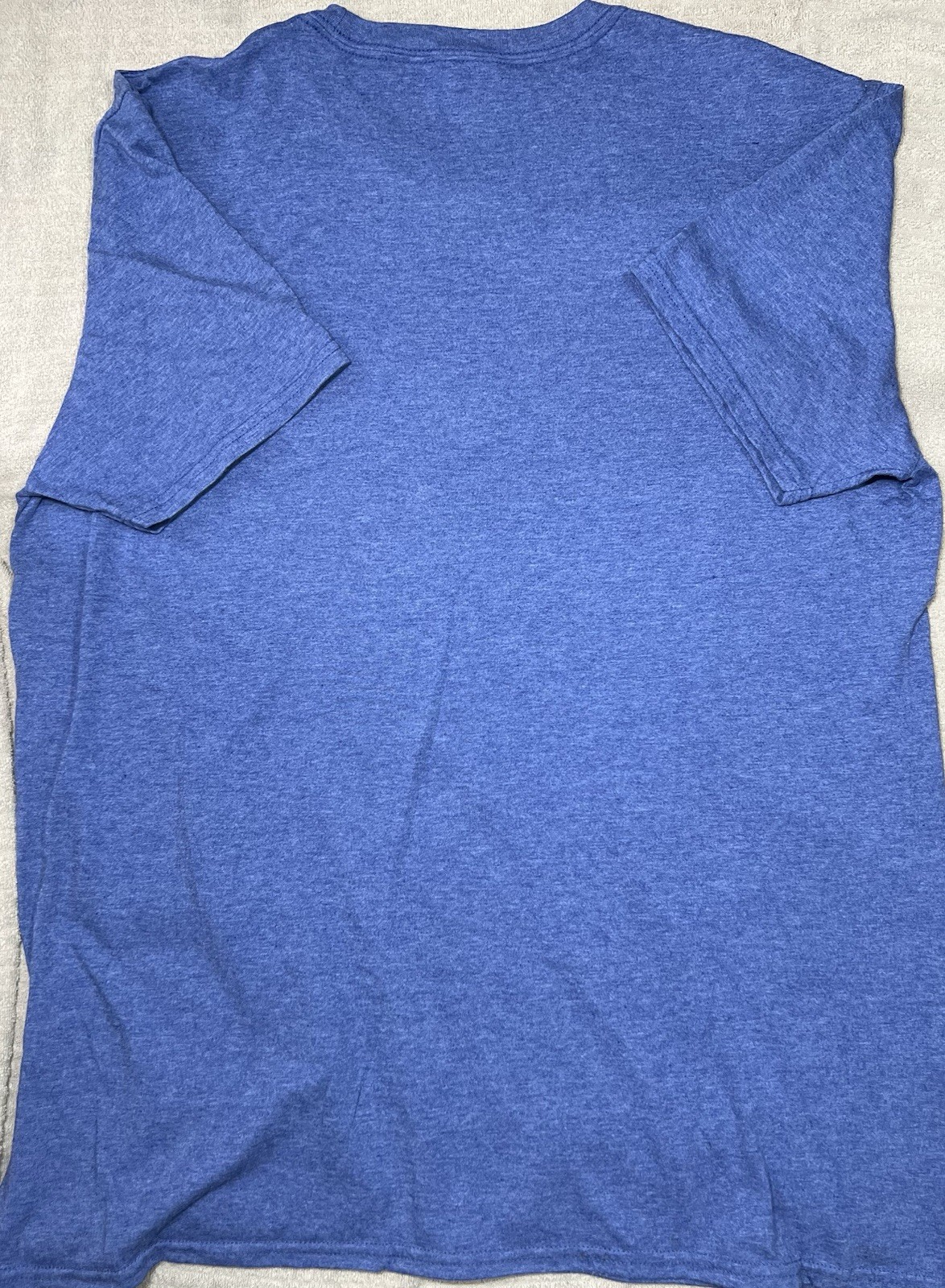 Hilarious World's Okayest Fisherman TShirt Blue Heather Sz L Funny Fishing Tee gallery