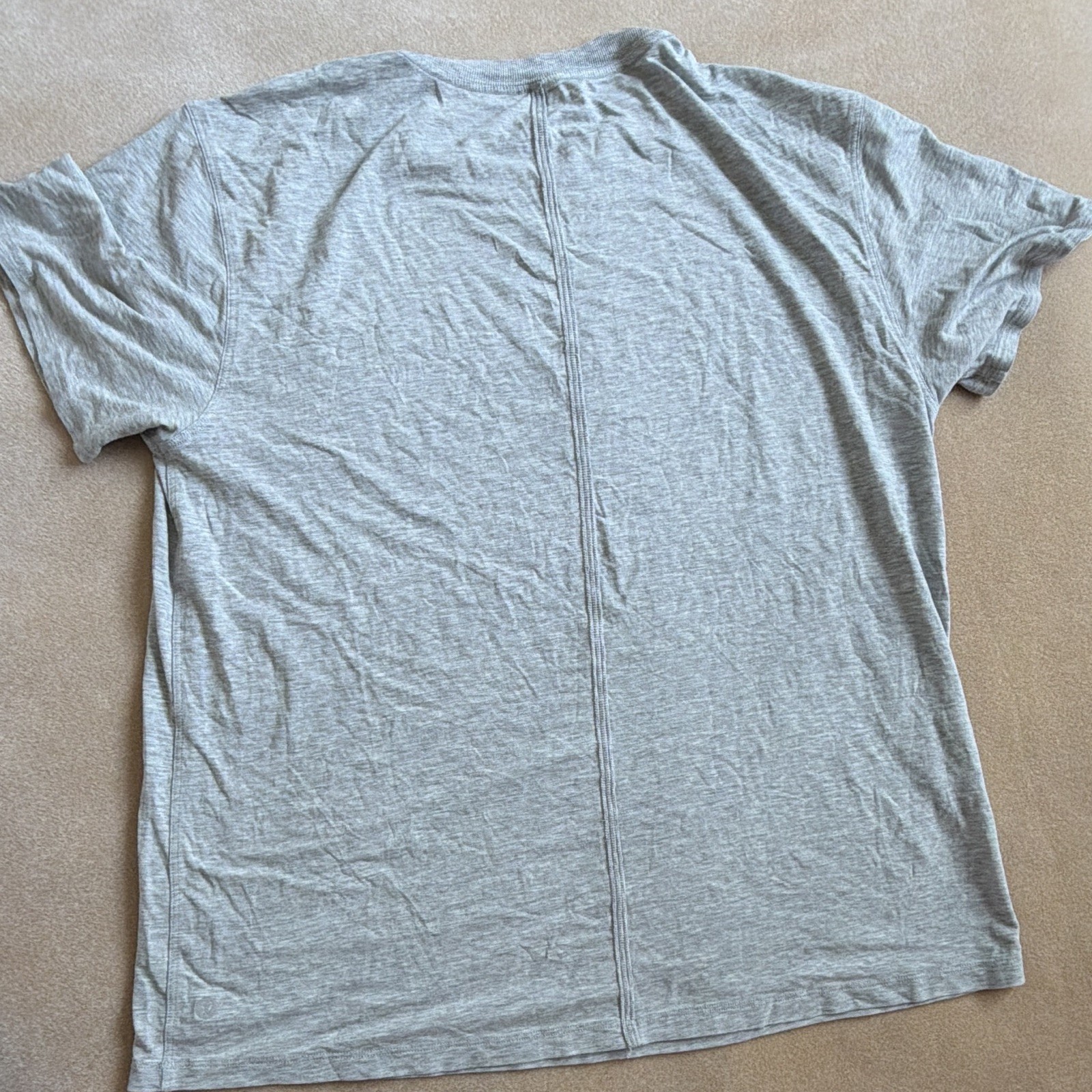 Men's Gray Solid Jersey T-Shirt, Crew Neck Short Sleeve, Size S Regular Fit gallery