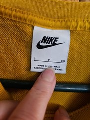 Nike Just Do It Color Block Long Sleeve Half Shirt Size Small Yellow, Purple