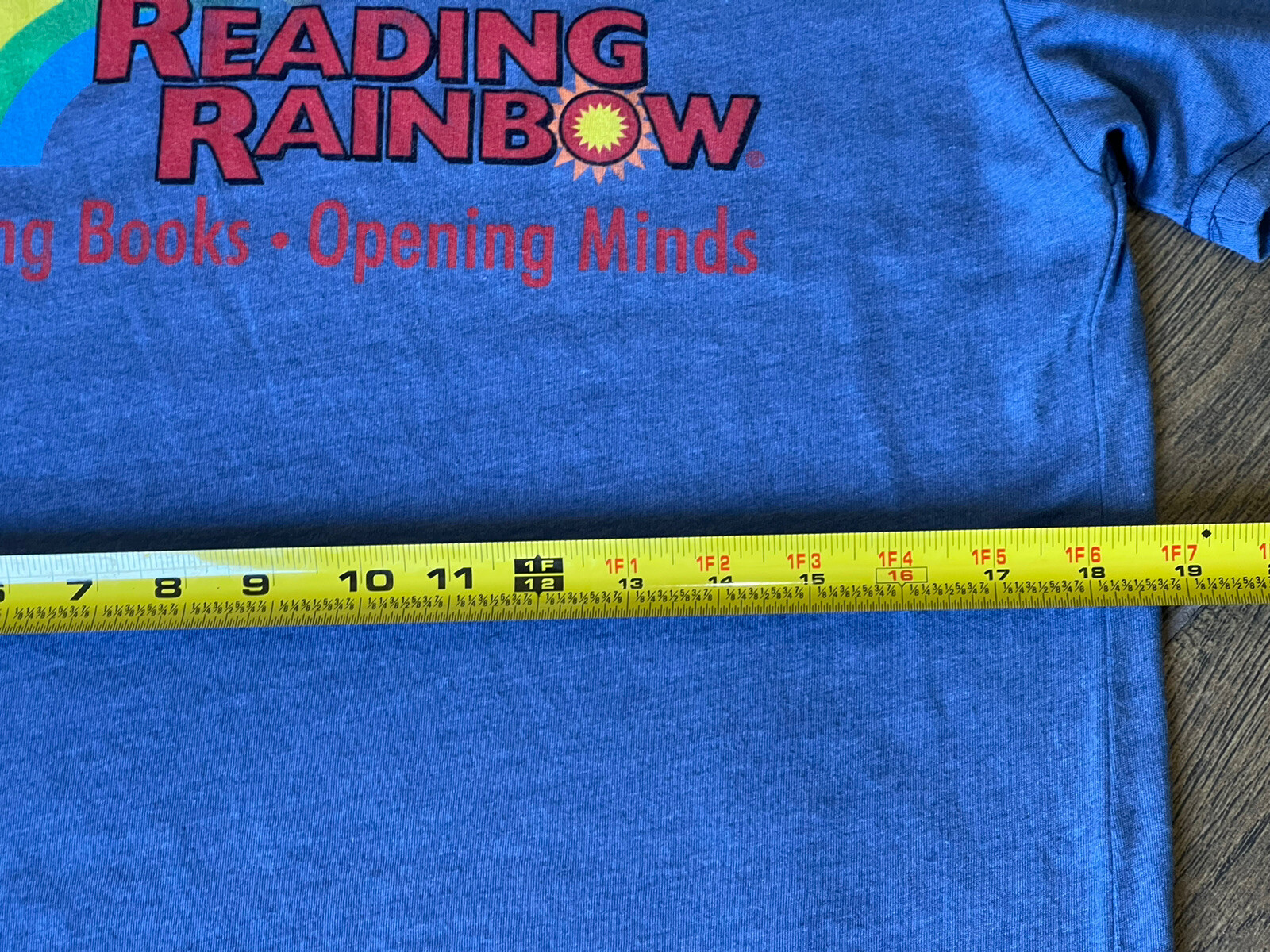 Vintage Blue Reading Rainbow Graphic T-shirt Rare Opening Books Opening Minds gallery