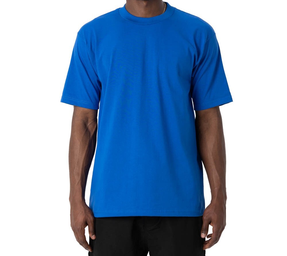 Pro Club Men's Heavyweight Plain Cotton Short Sleeve Crew Neck T-Shirt Big Tall gallery