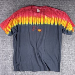 Hand Dyed by Sundog Men’s Graphic T Shirt Size XXL Black Red Yellow Dog Graphic