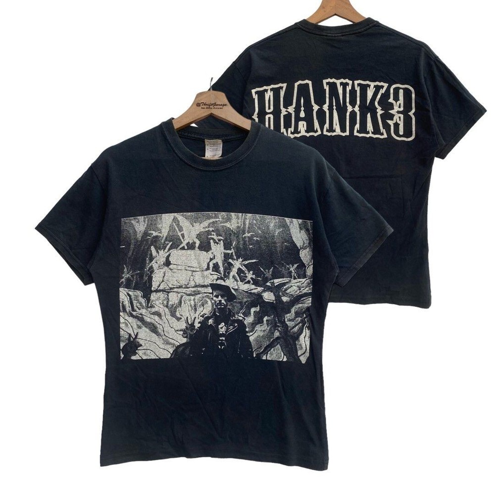 Hank Williams III Devil Misfits Country short sleeve black 2 side shirt KV33956