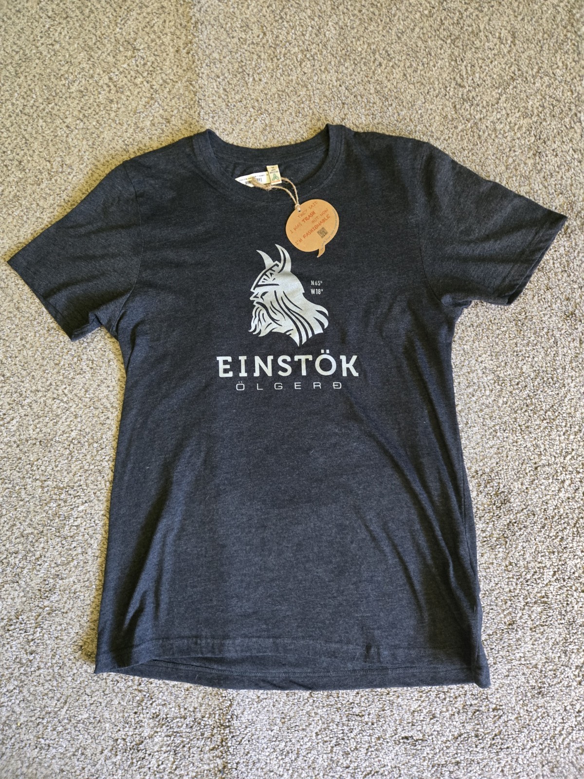 New Einstok Olgerd Mens Viking 100% Recycled Gray Salvage Size M