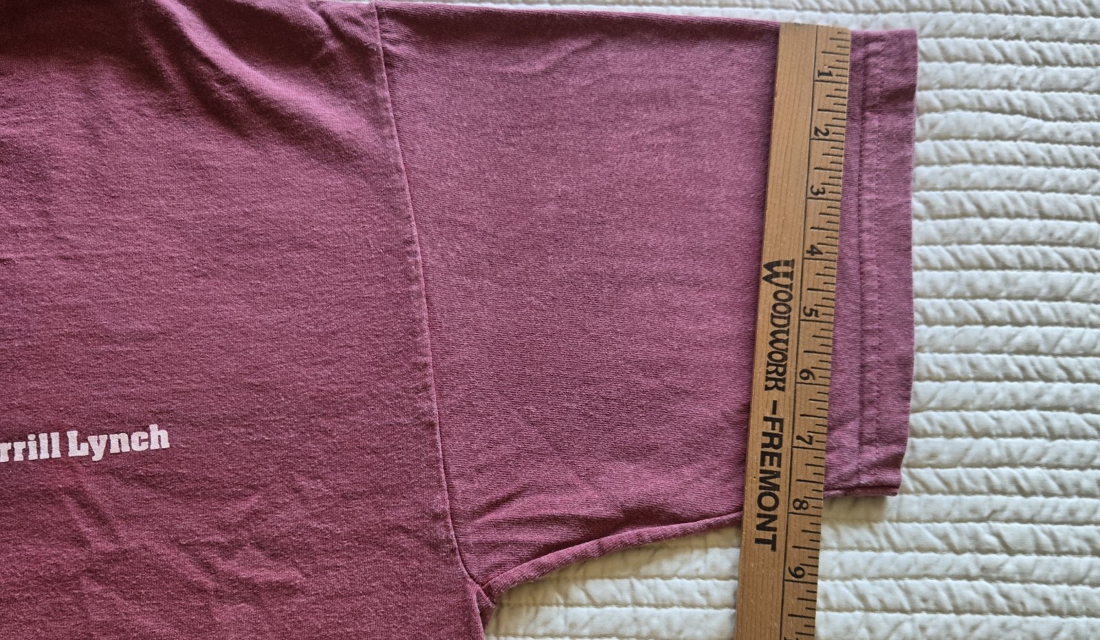 Comfort Colors Merrill Lynch T-Shirt Mens Medium Maroon Corporate Bull Logo Tee gallery