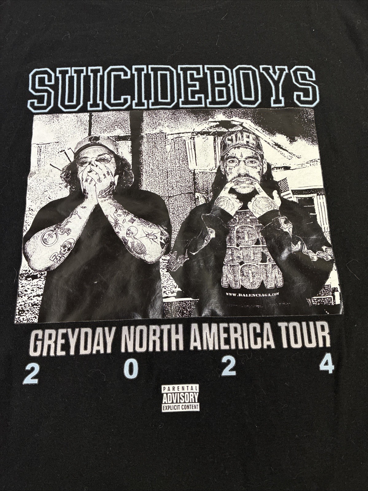 Suicide Boys G59 2024 Greyday North America Tour Concert Tee T Shirt Black Large gallery