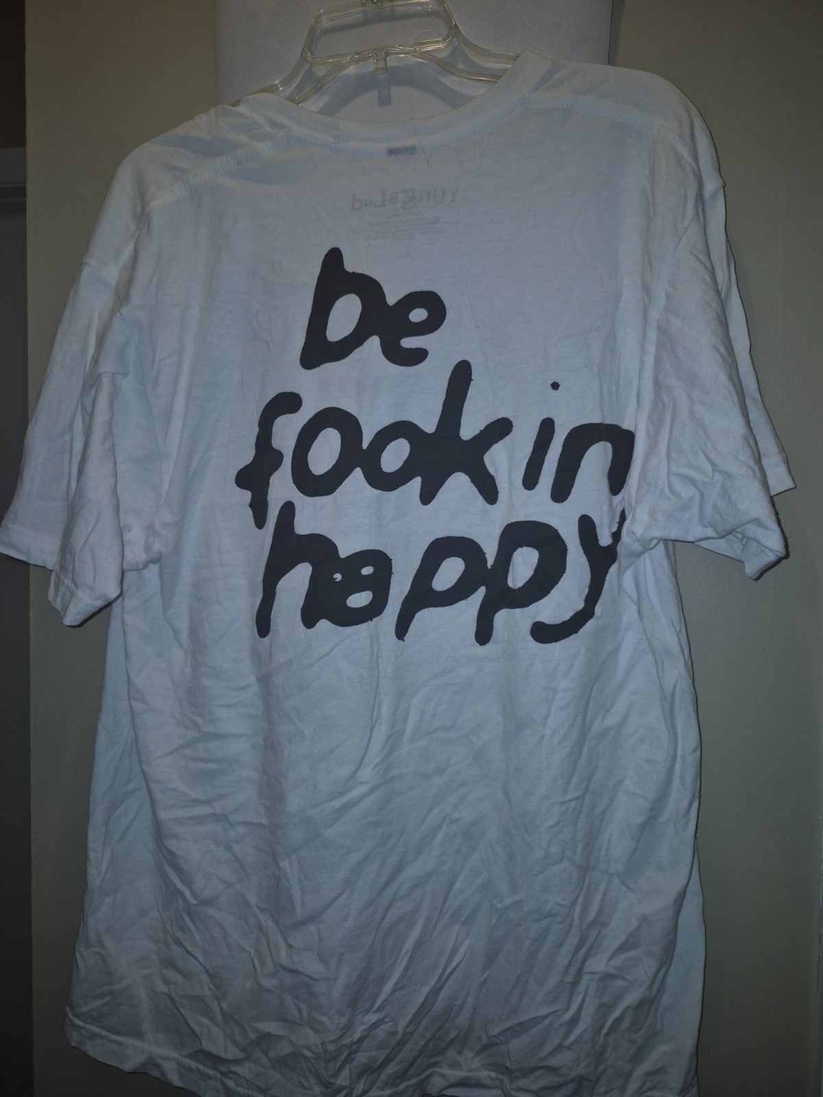 Yungblud Official Merchandise Be Fookin Happy Pink Face Tee Shirt Size XL gallery