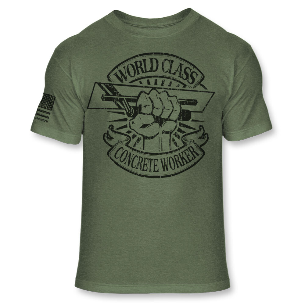 World Class Concrete Worker USA Flag Concrete Finisher Athletic T-Shirt - A79 gallery