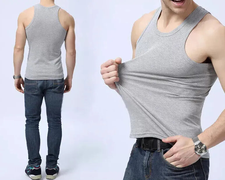 3-6 Pcs Men 100% Cotton Tank Top A-Shirt Wife-Beater Undershirt Ribbed Premium gallery