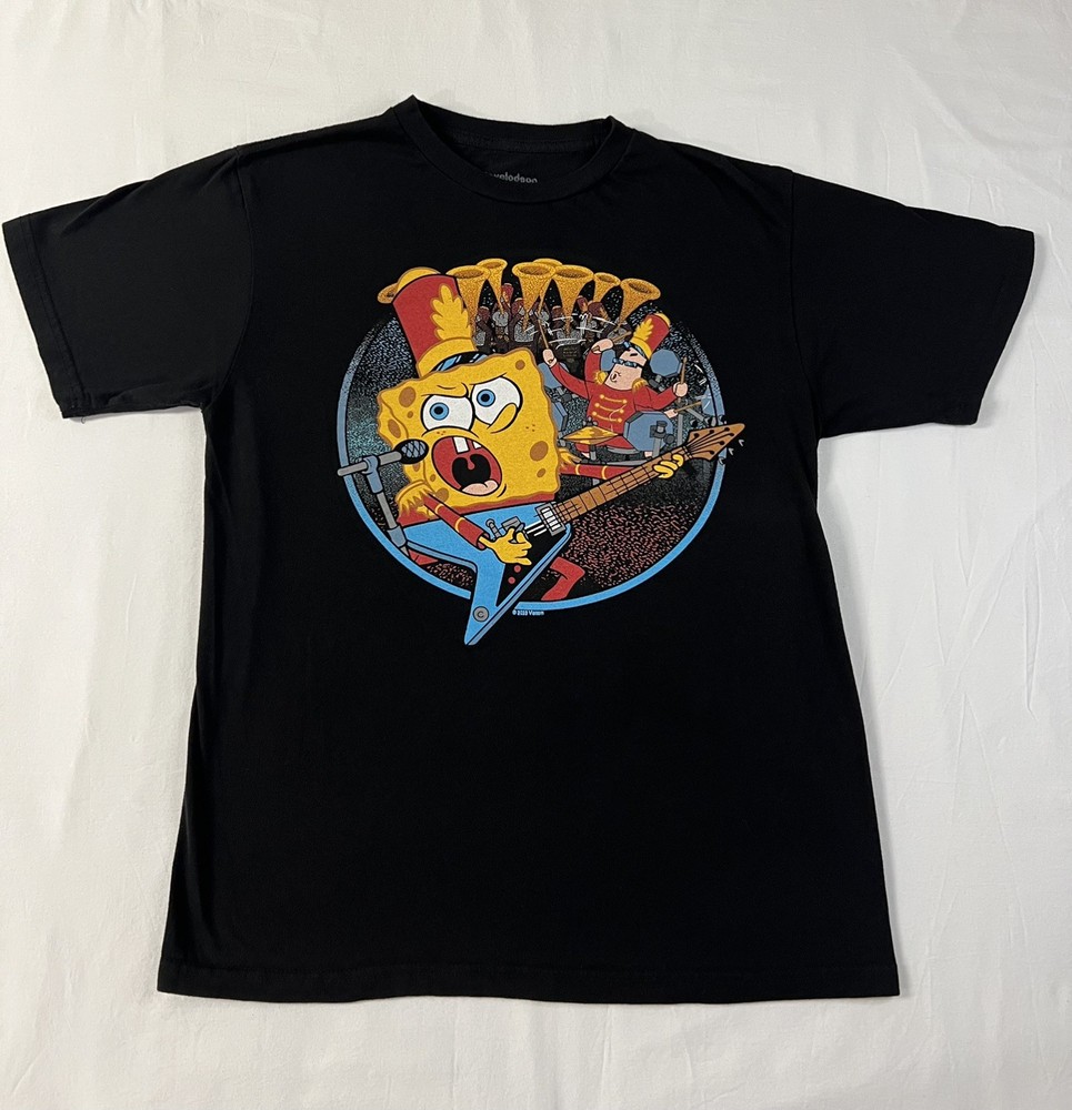Nickelodeon SpongeBob Square Pants Black T shirt Men’s Medium Short Sleeve 2023