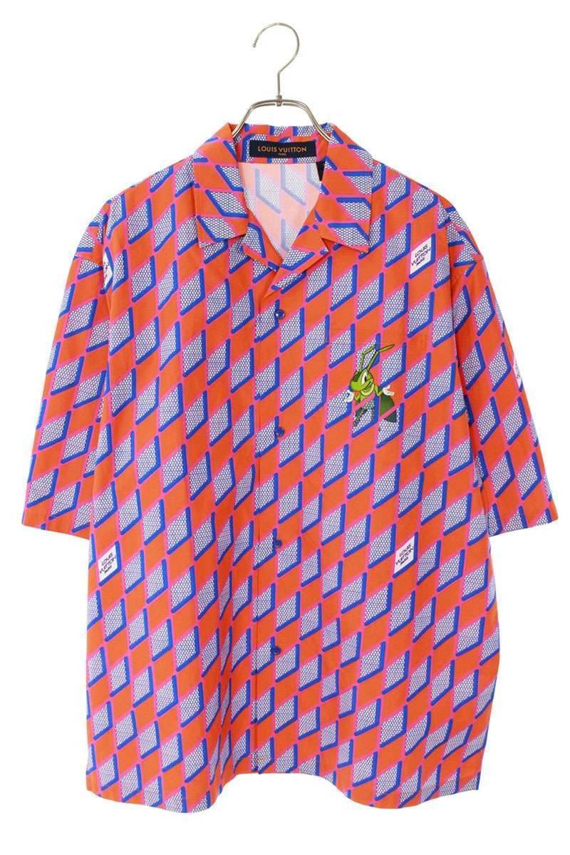 Louis Vuitton Size M 22AW RM222 PO0 HNS73W Damier Short Sleeve Shirt Used SB01 gallery
