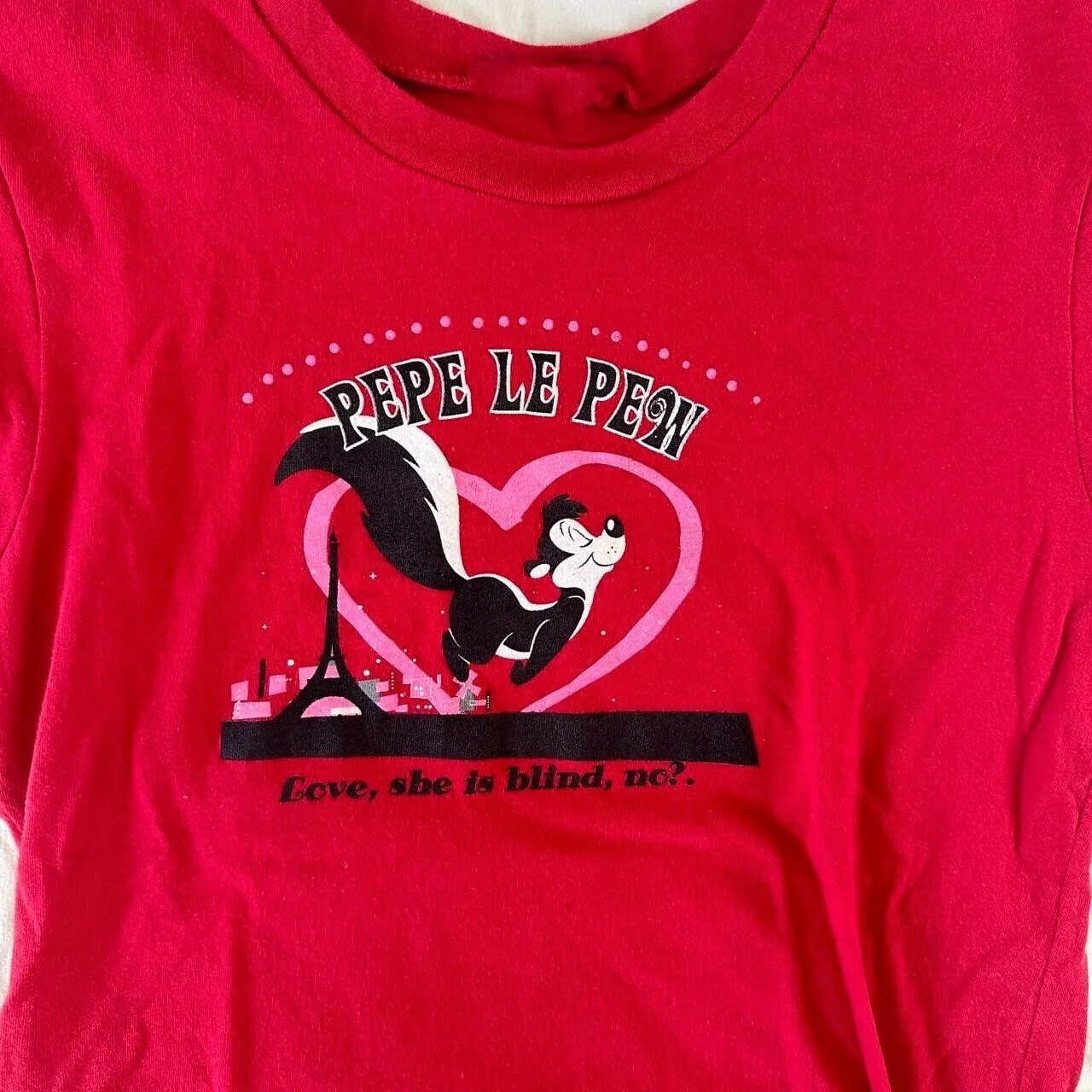 Pepe Le Pew Unisex Cotton All Size S-5XL T-shirt red color BL1077