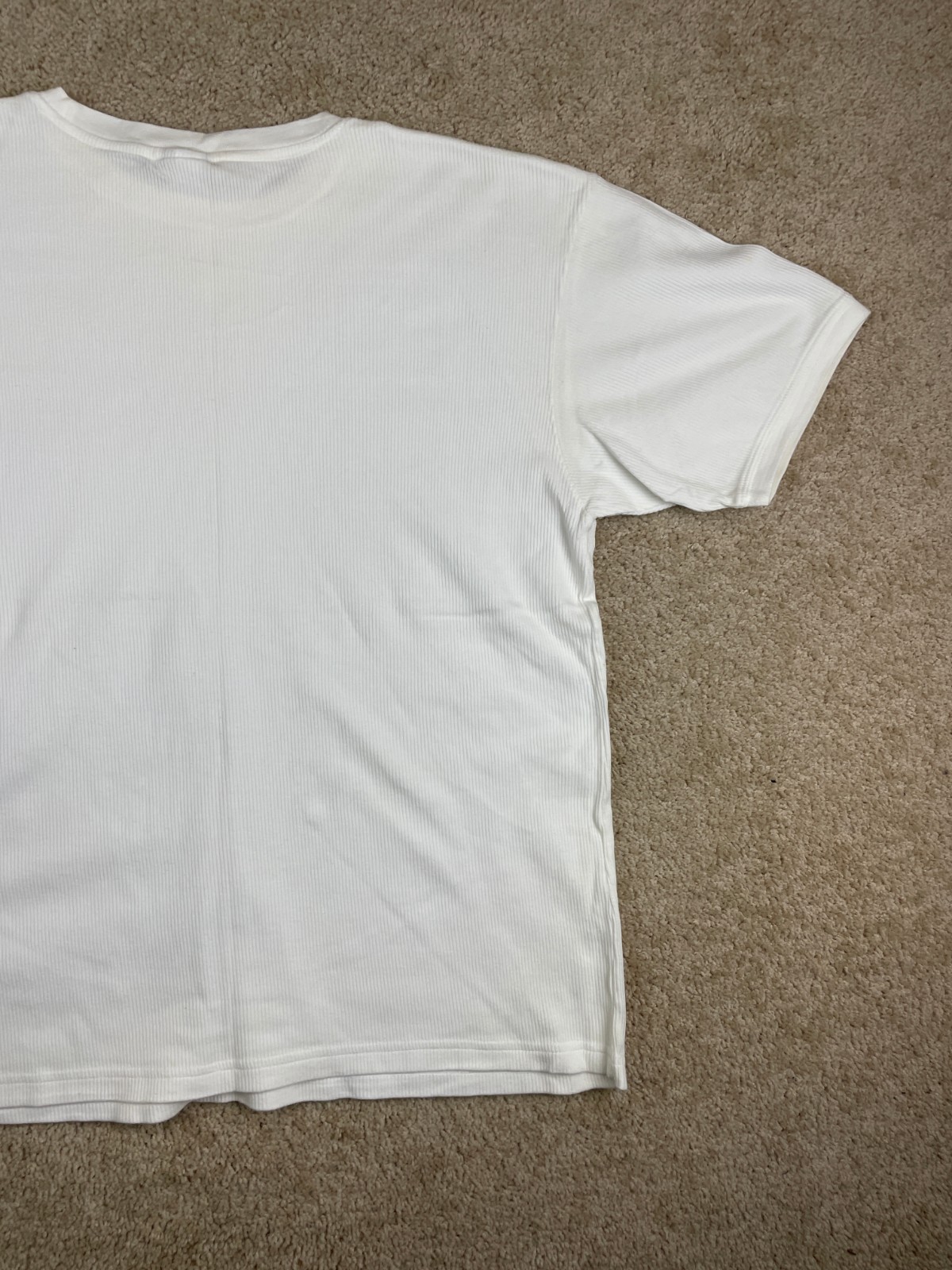 Vintage Old Navy Basic T-Shirt Mens XL Ribbed Knit Crewneck Solid White gallery