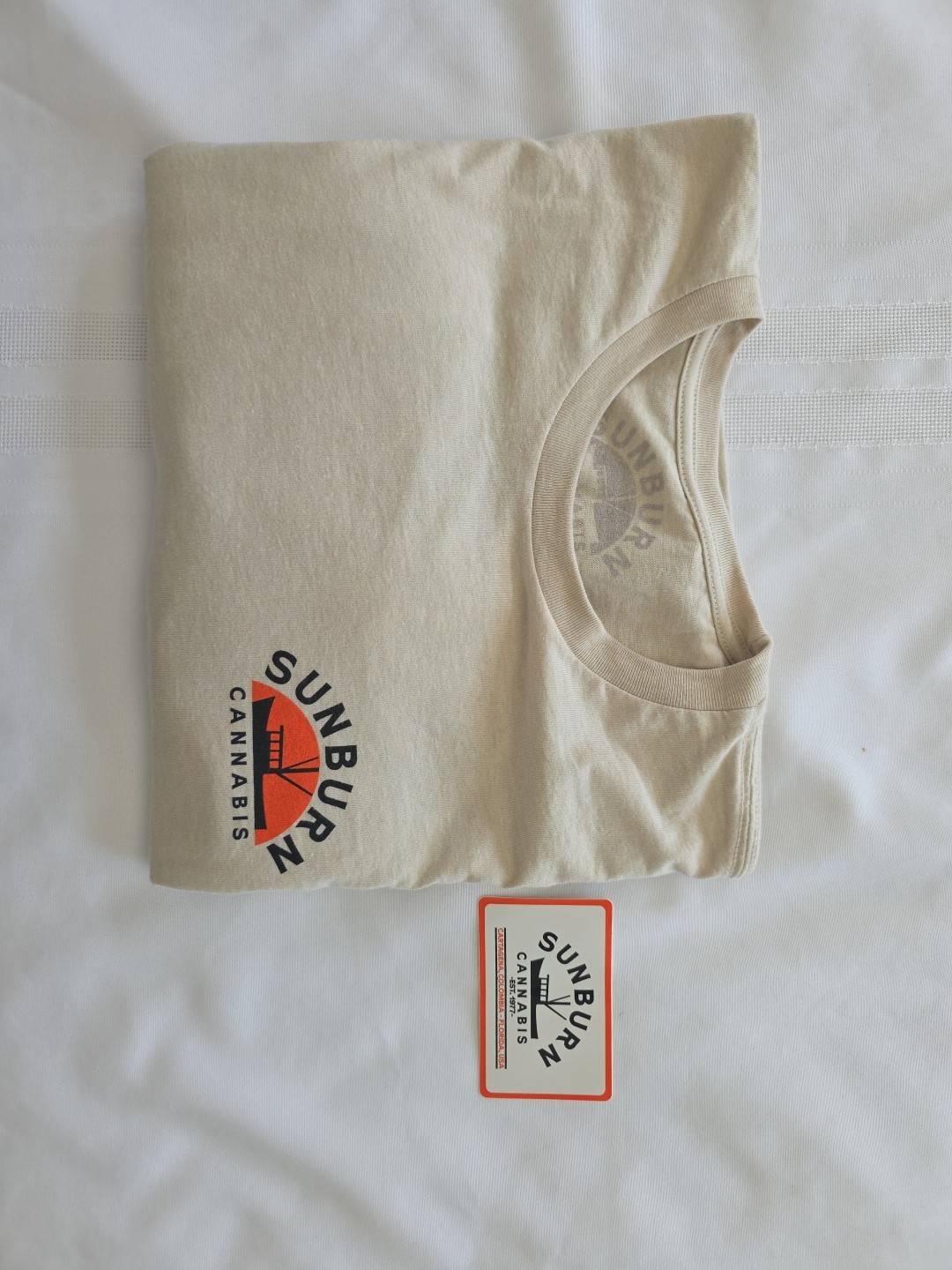 Sunburn Cannabis Tshirt And Sticker Combo From Florida New Size L gallery