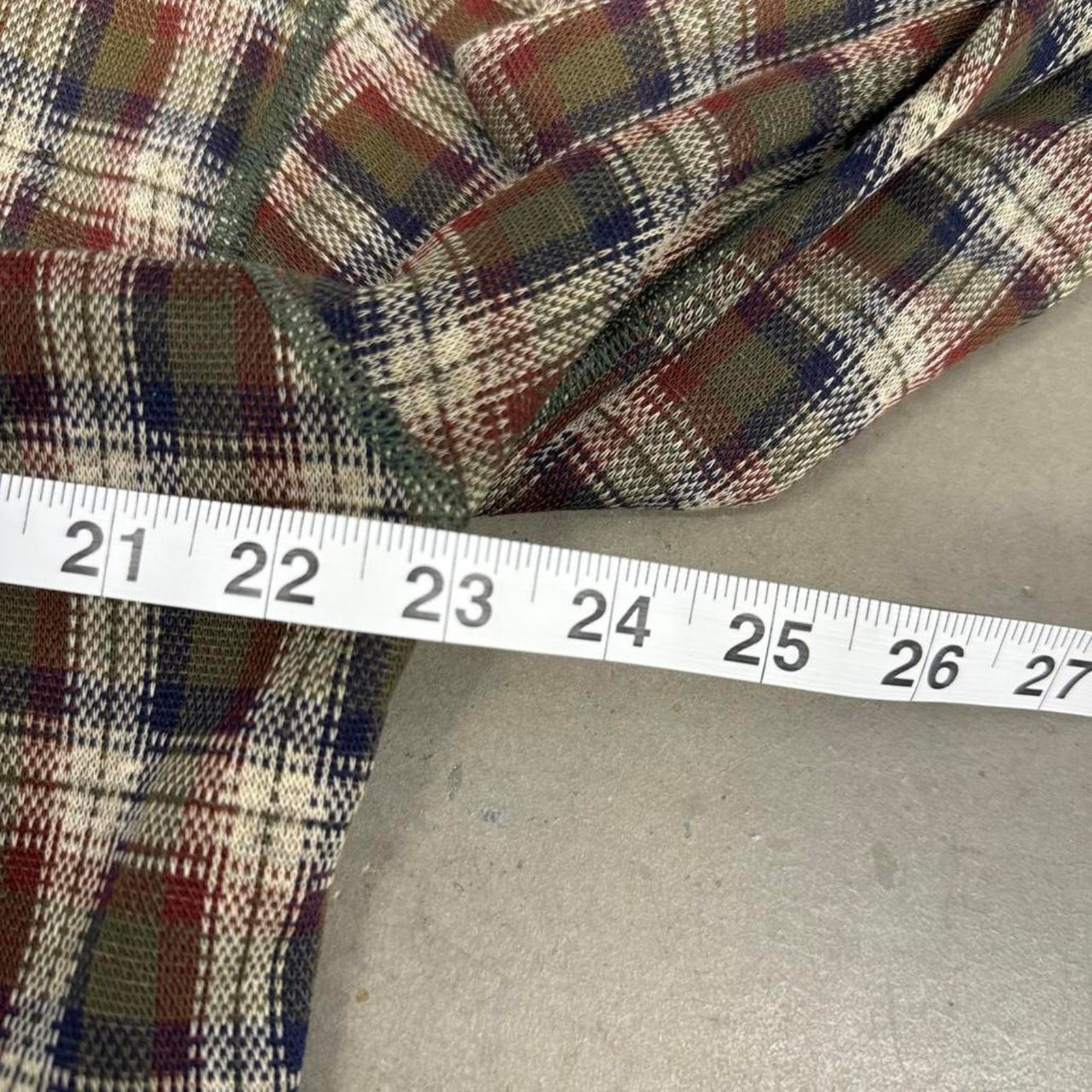 Vintage L.L Bean Plaid Henley Long Sleeve Shirt Size L gallery
