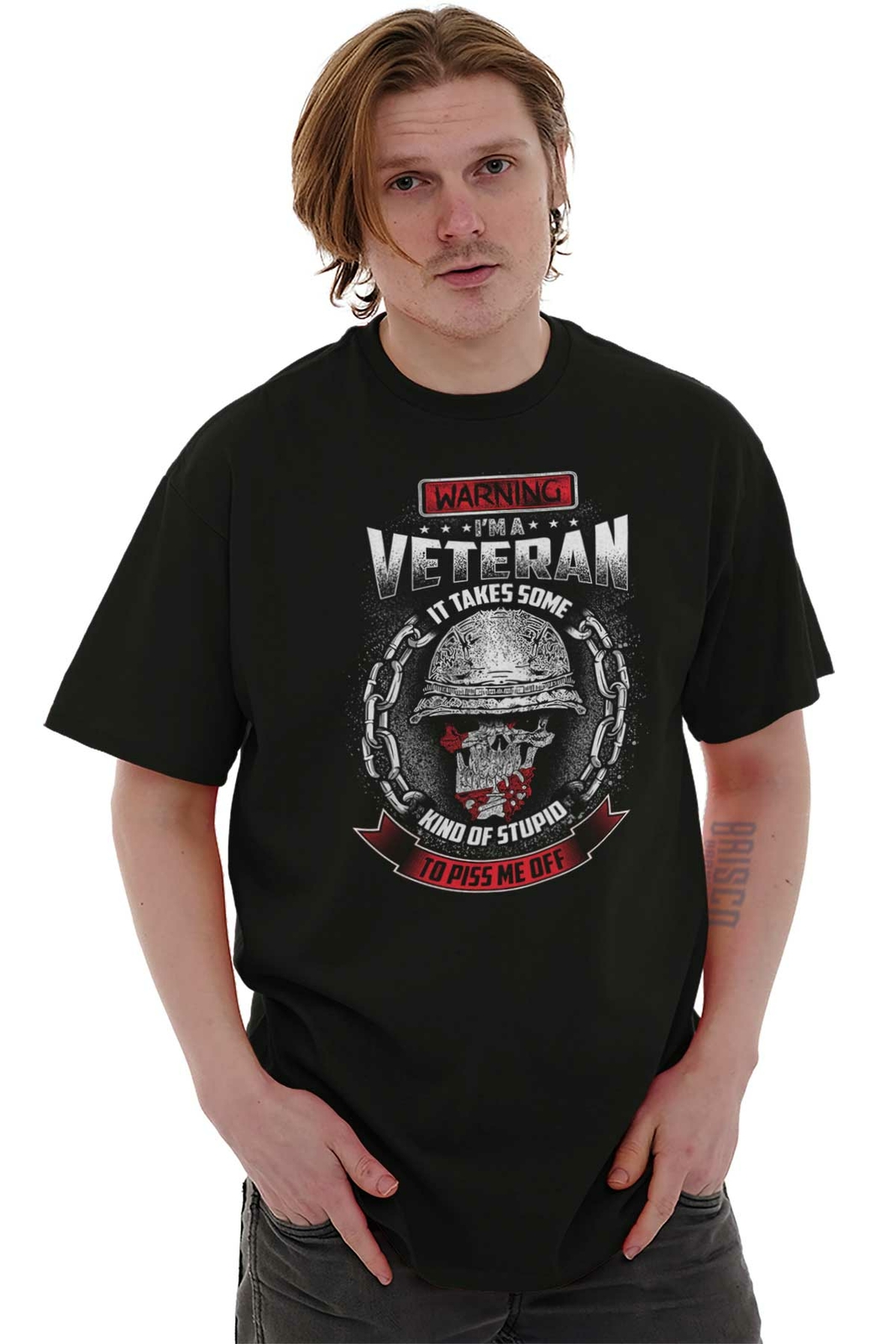 Army Military Skull Veteran Attitude Gift Mens Casual Crewneck T Shirts Tees gallery
