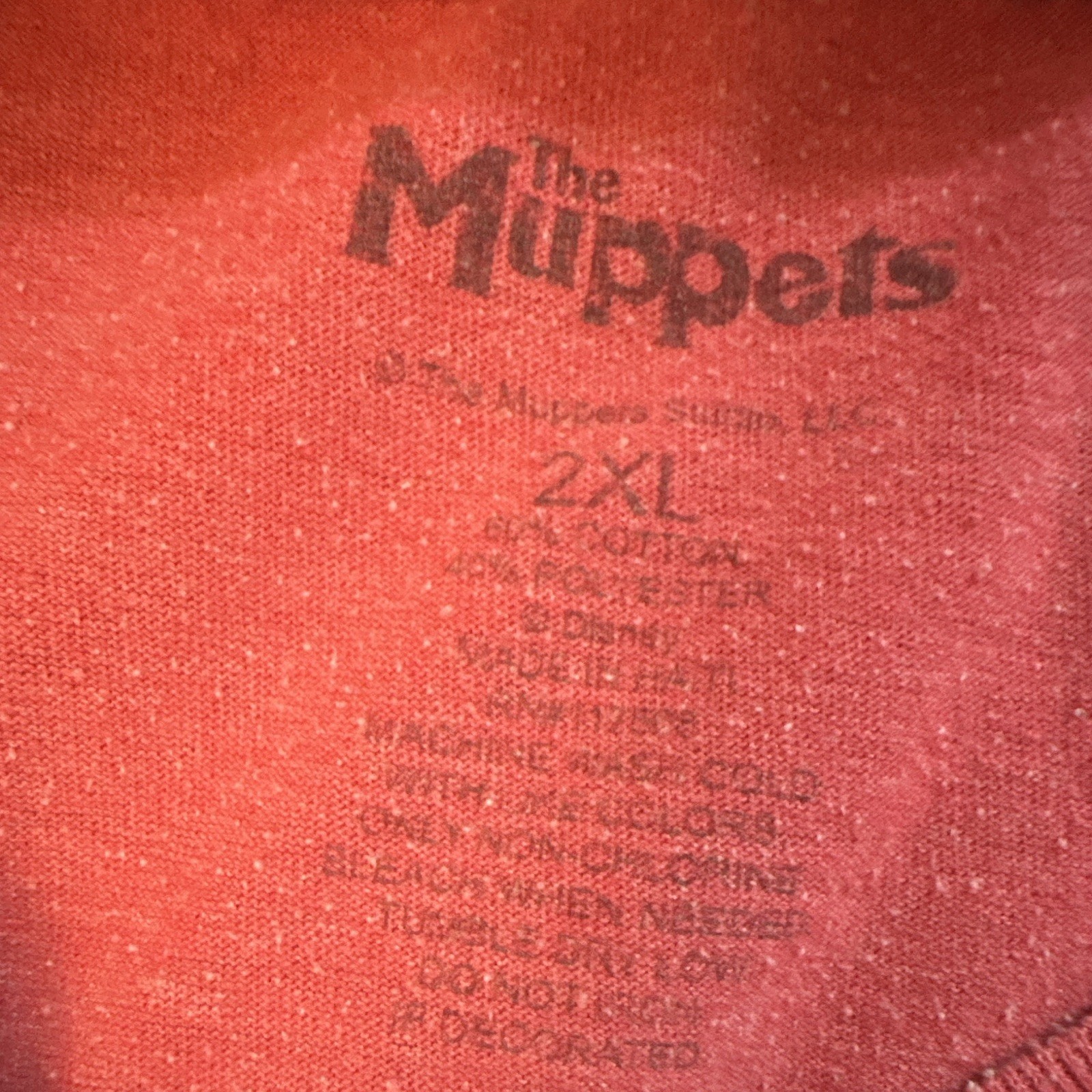Muppets Men's Red Animal Graphic T-Shirt Crew Neck Short Sleeve Tagless 2XL gallery