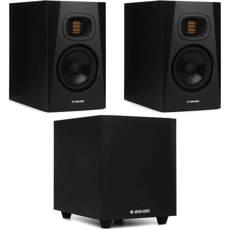 ADAM Audio T5V 5 inch Powered Studio Monitor Pair with T10S 10 inch Powered
