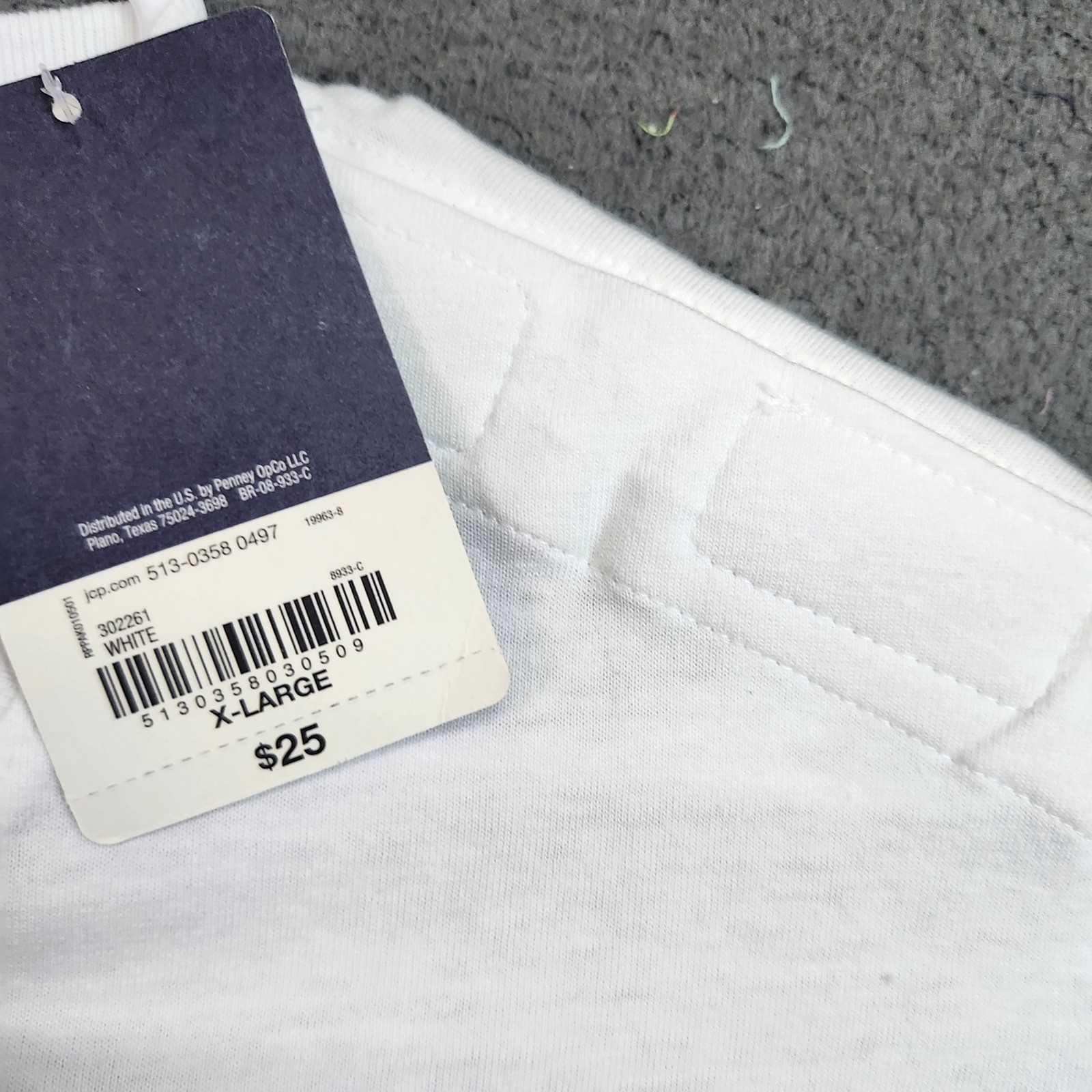 St Johns Bay Mens XL White Super Soft Crew Neck Short Sleeve T-Shirt New 302261 gallery
