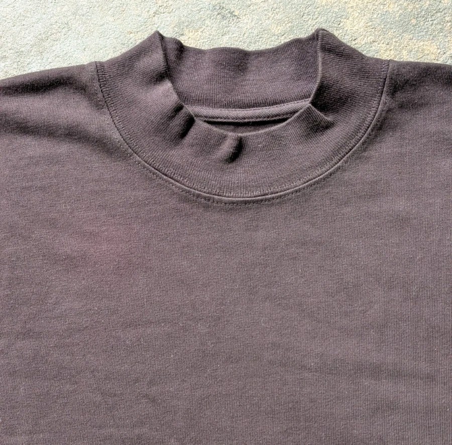 Size OS - LAA SAMPLE Heavyweight Jersey Mock Neck Long Sleeve Los AngelesApparel gallery