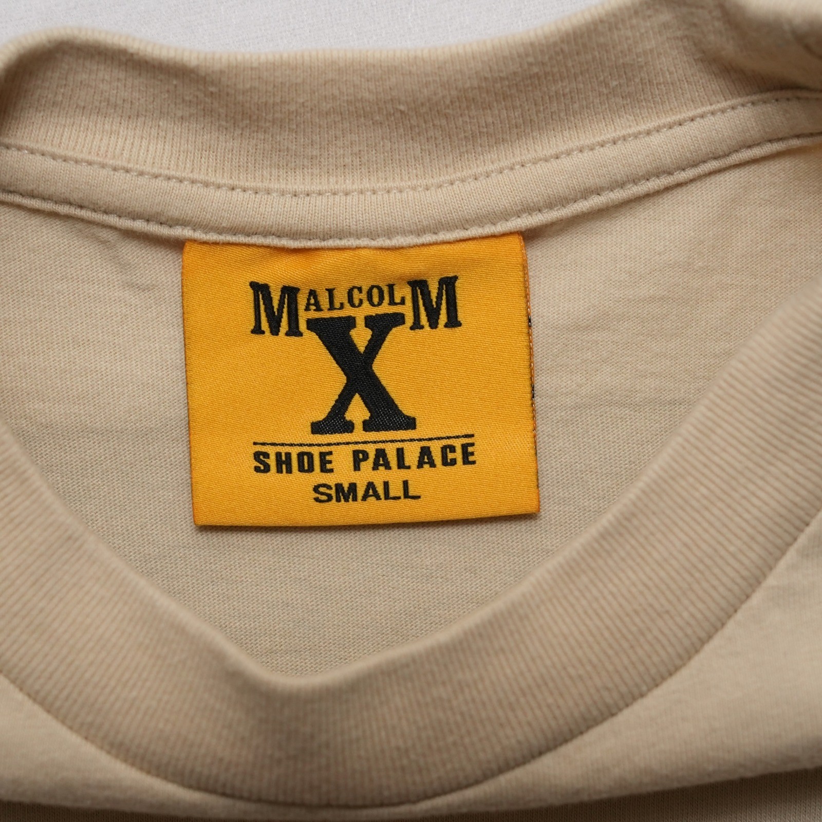 Shoe Palace Malcolm X Graphic Tee Mens S Tan Embroidered Streetwear Shirt gallery