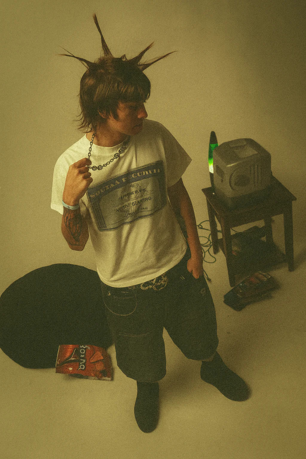 Neniom Social Security Card Boxy Shirt Streetwear Y2K Vintage Tees gallery