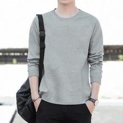 Pullover Design Long Sleeve Tee Mens Casual Top Lightweight Fabric Easy Care