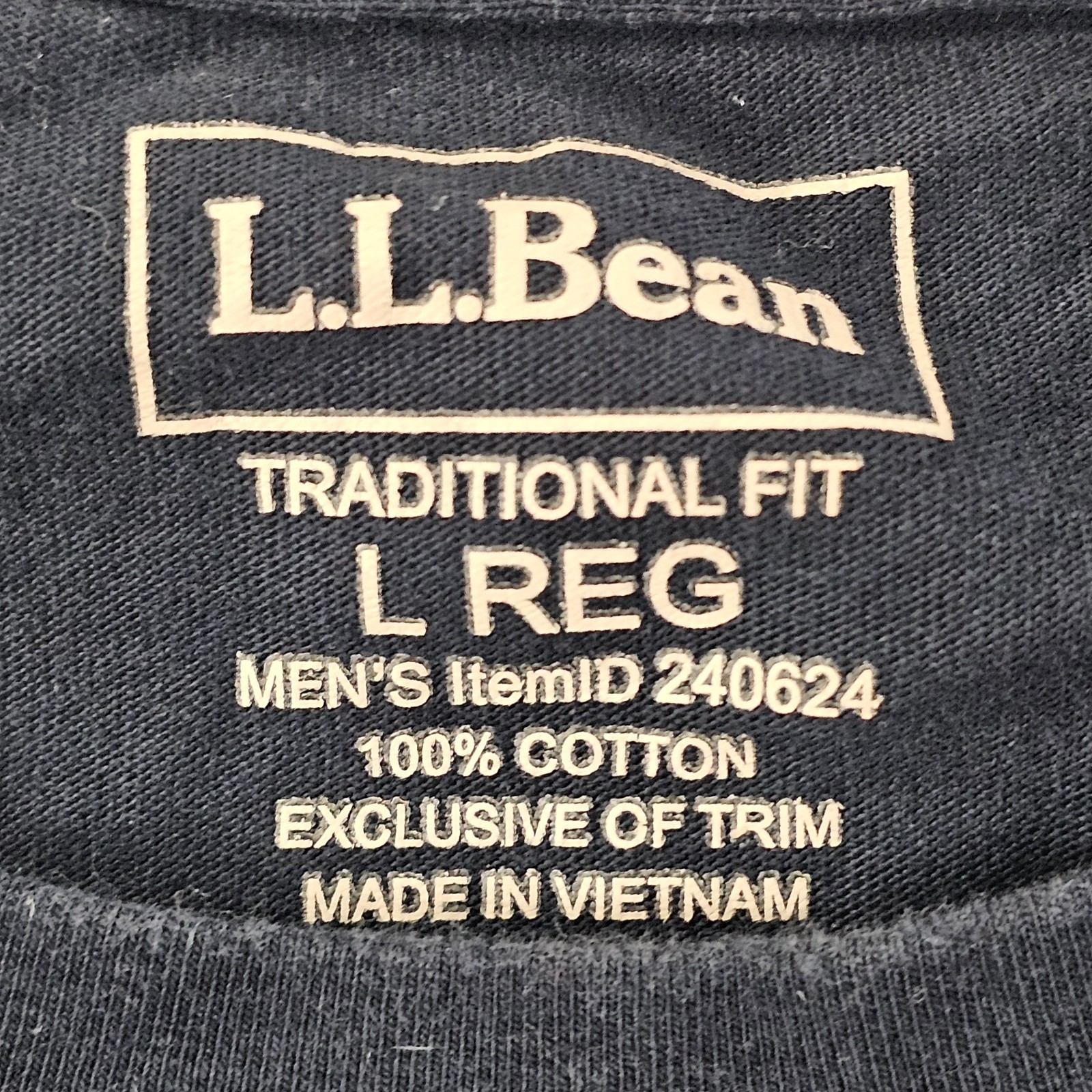 L.L. Bean Blue Short Sleeve Traditional Fit Cotton T-Shirt Men's L gallery