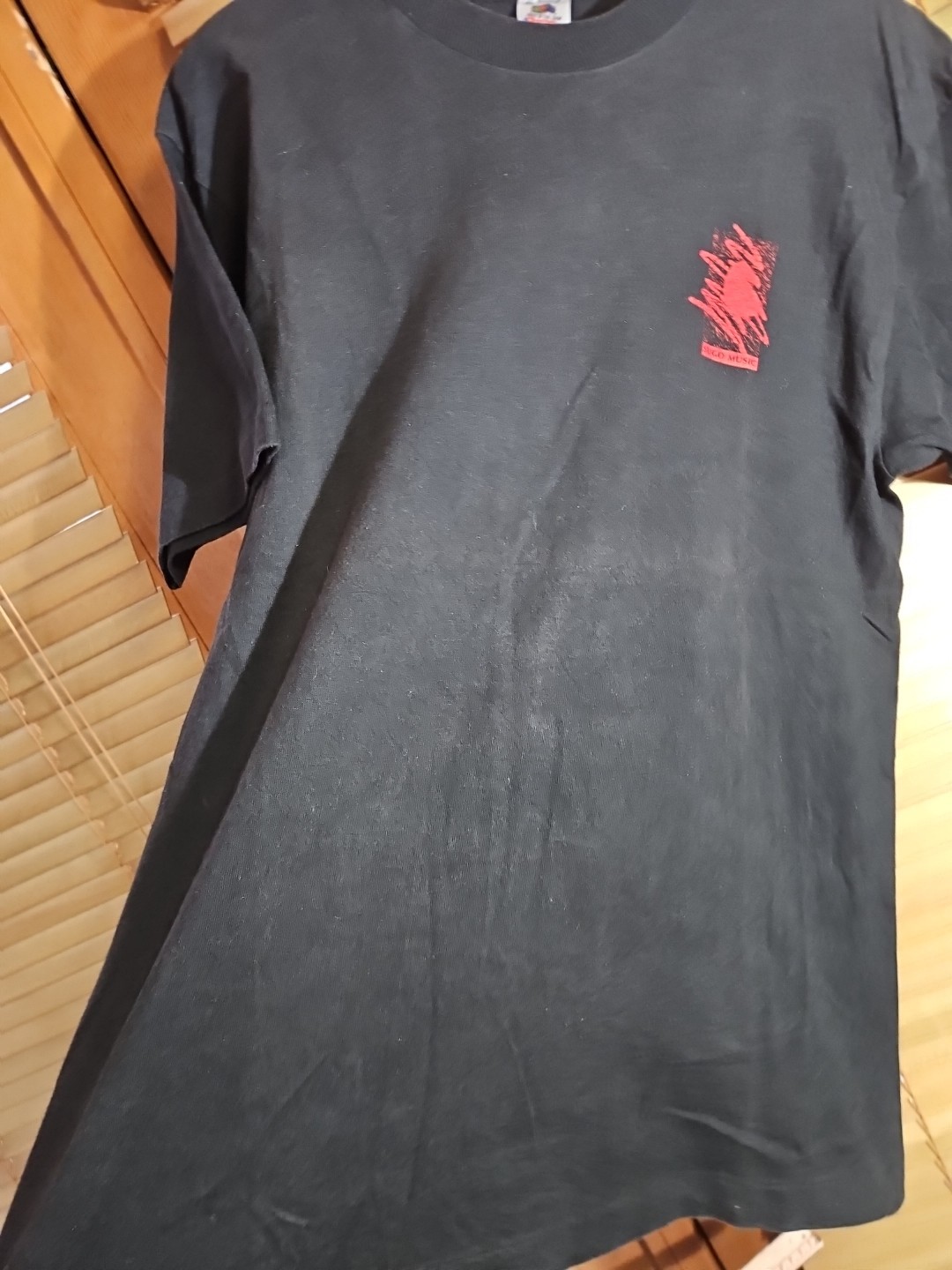 Vintage 90s FOTL Single Stitch Black Tee T Shirt Unknown Band Obscure Large gallery